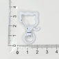 Zinc Alloy Puppy Head Keychain Clasps Spray Painted 35mm 20pcs 9