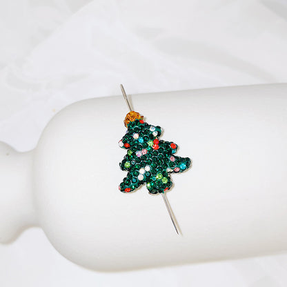 Polymer Clay Christmas Tree Rhinestone Beads 27mm Pre-Lit 2pcs 2