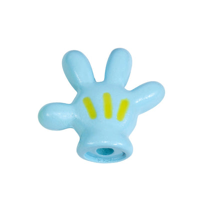 Colorful Mickey Gloves Acrylic Beads 18mm 20pcs 15