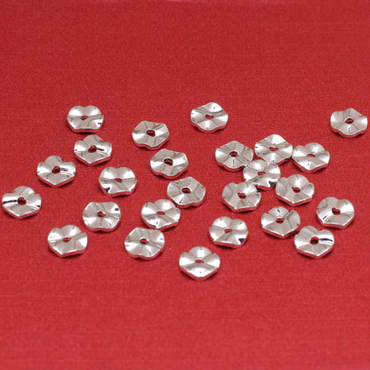 Brass Irregular Ripple Spacer Beads 4-8mm 100pcs 3