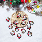 Silicone Focal Beads Halloween Ghost With Gingerbread and Hat 20pcs 2