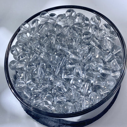 Ice Transparent Round Glass Beads 8mm Pastel Frosted Glow 100pcs 12