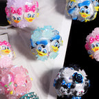Embellished Bubblegum Beads 20mm Donald Duck Minnie Floral Design 5pcs 2