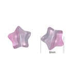 Czech Glass Beads Star 8mm Translucent Pastel Iridescent 50pcs 2