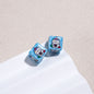 Tiny Cartoon Pattern Printed Acrylic Square Beads 10mm Glossy 30pcs 15