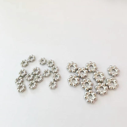 Stainless Steel Snowflake Spacer Beads 3-6mm Gold Tone 100pcs 3