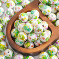 Plating Turtle Pattern Acrylic Beads 16mm Green 10pcs