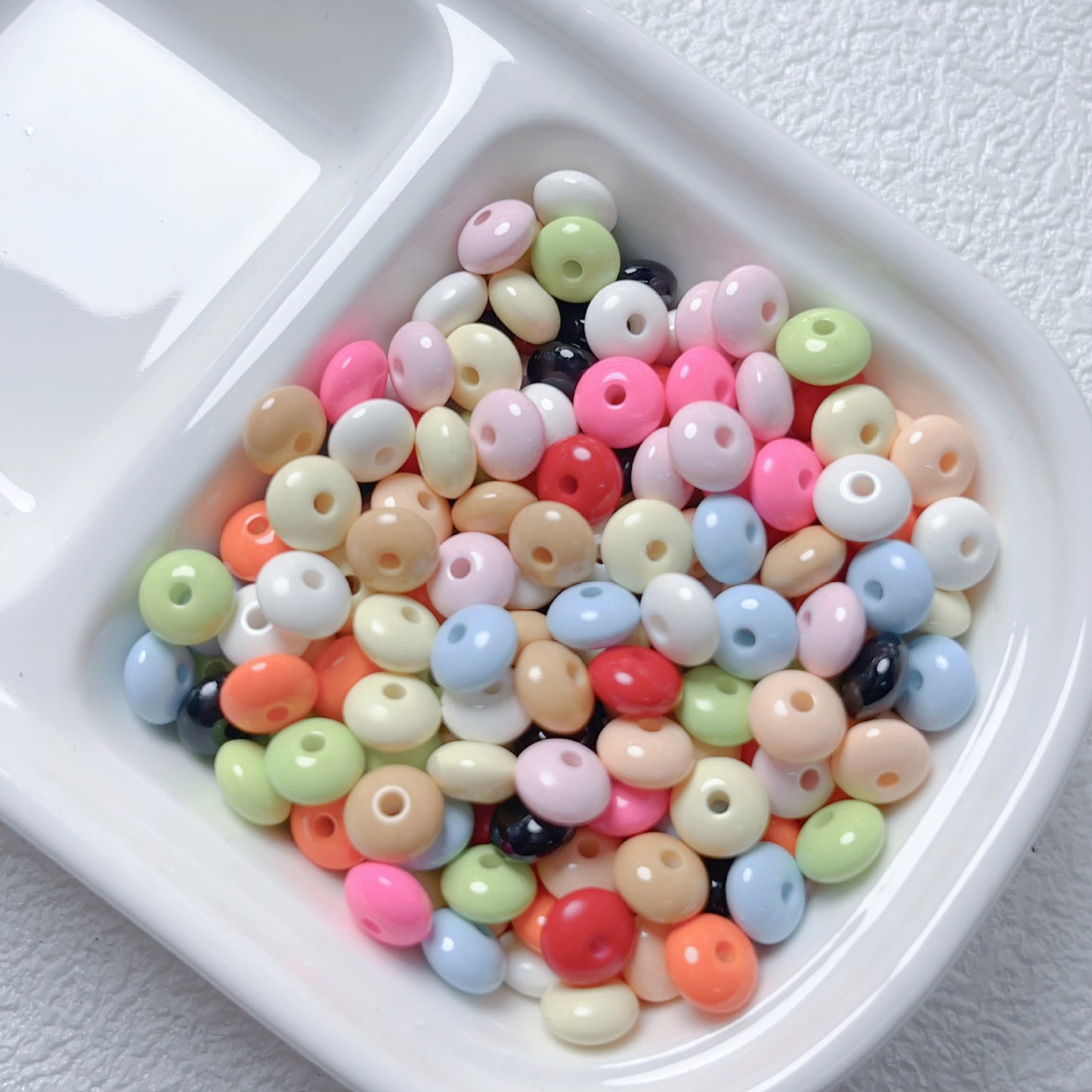 Acrylic Spacer Beads 8mm Colorful Baking Painted 30pcs 14