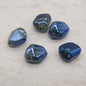 Electroplated Stone Shaped Glass Beads 17mm Vivid Colors 80pcs 8