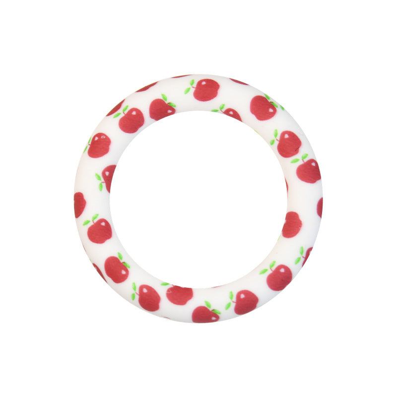 65mm Printed Silicone Rings Floral and Geometric Designs