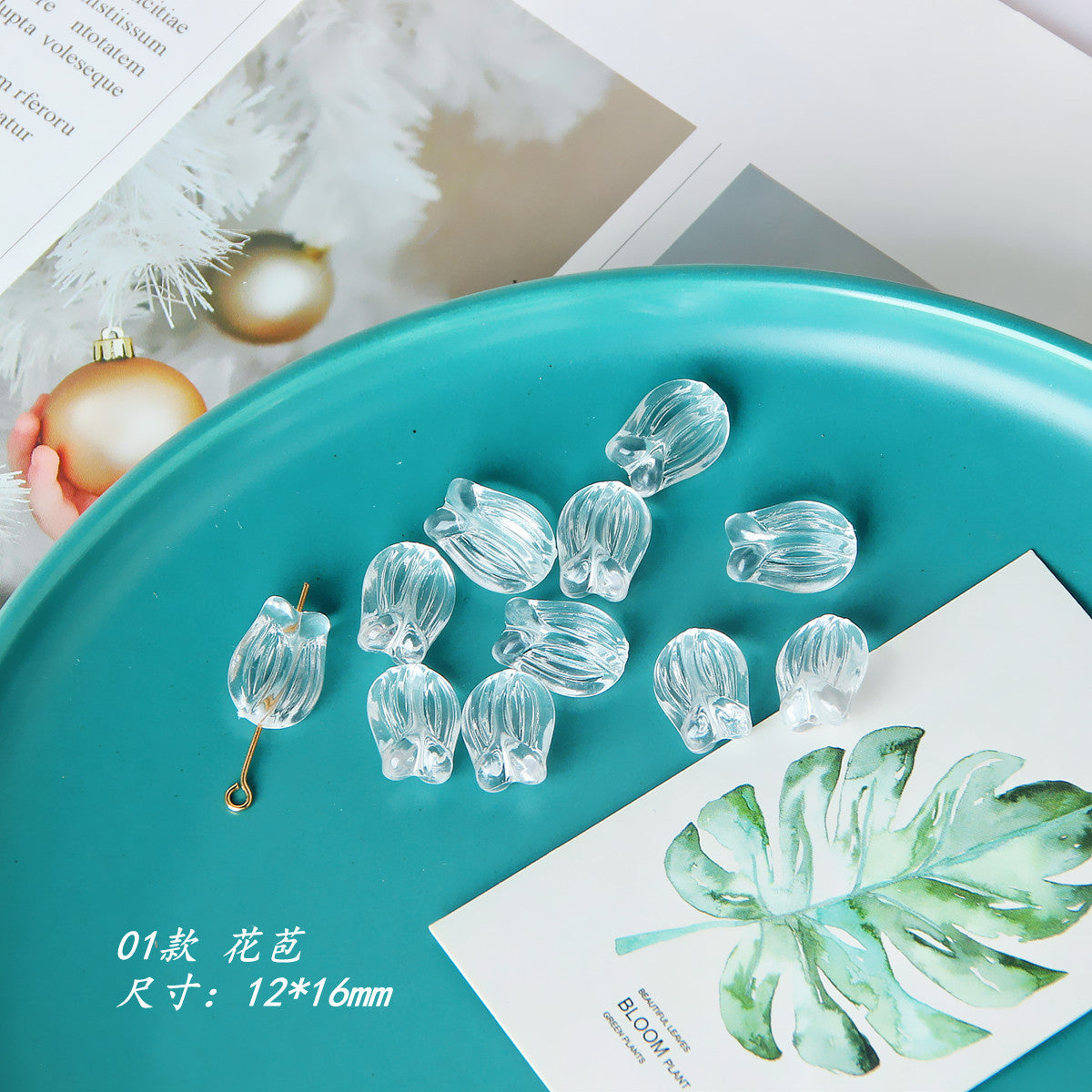Transparent Butterfly Flower Star Acrylic Beads Single Piece Summer Series 6