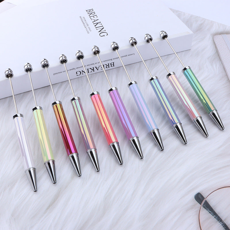 Beadable Pen UV Electroplating Rainbow Color Opal Shimmer 10pcs 3