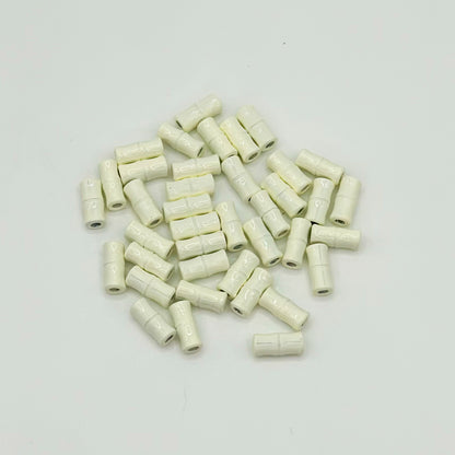 Bamboo Tube Metal Beads 3x8mm Baking Painted Alloy 40pcs 10