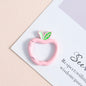 Zinc Alloy Apple Shape Trigger Spring Key Rings 3cm 6pcs 8