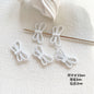 Baking Painted Black and White Metal Beads Quirky Shapes 10pcs 14