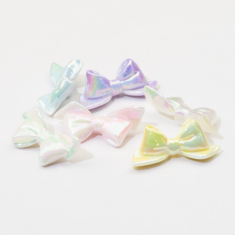 Glow Plating Butterfly Acrylic Beads 20x45mm Pearlescent Pastel 10pcs 2