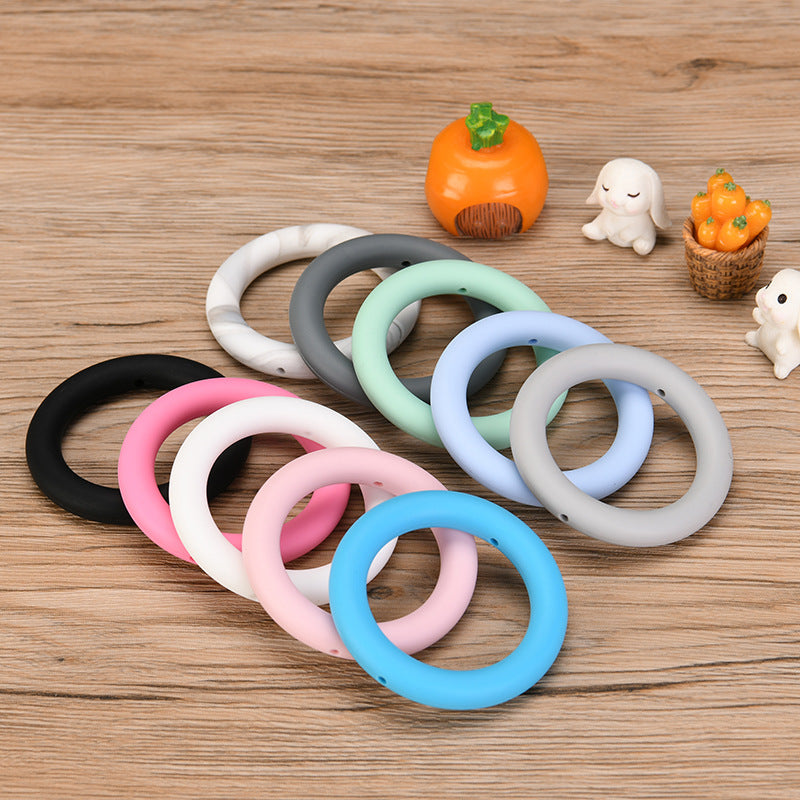 65mm Silicone Beads Round Silicone Rings Matte Minimalist Design 2