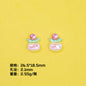 Plating Sunflower and Bus Resin Beads Glossy Multicolor 10pcs 9