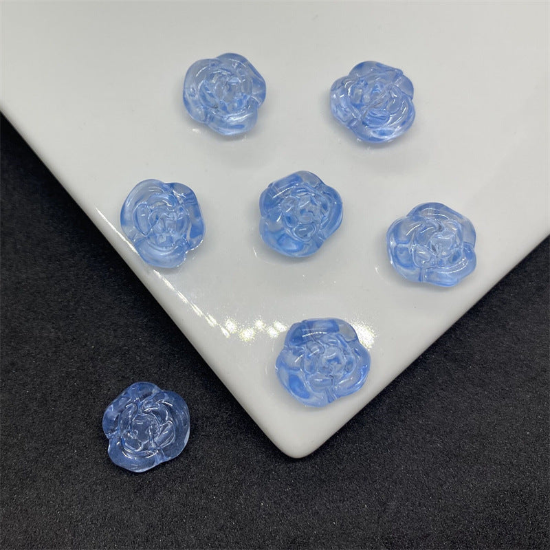 Czech Glass Beads Rose 12mm Soft Purple Pink 100pcs 6