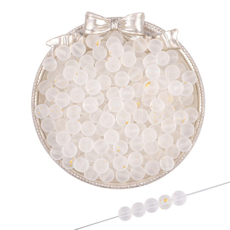Frosted Round Glass Beads 8mm Pastel Jewel Tones Matte Finish 100pcs 6
