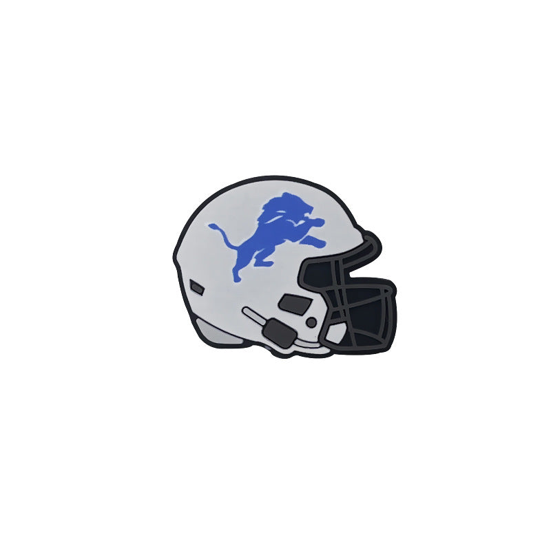 Silicone Focal Beads NFL Teams Helmet Printed Logos 20pcs 10