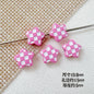 Star and Heart Metal Beads 13mm Baking Painted Houndstooth 10pcs 12