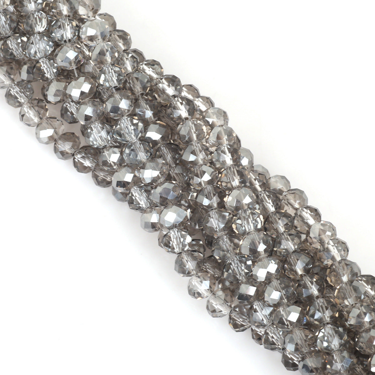 Glass Faceted Spacer Beads 8mm Iridescent Plating 9