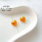 Lampwork Glass Beads Heart 12mm Handmade Confetti Pattern 10pcs 8