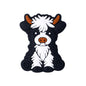 Silicone Focal Beads Dairy Cattle Highland Cow Sitting Pose 5