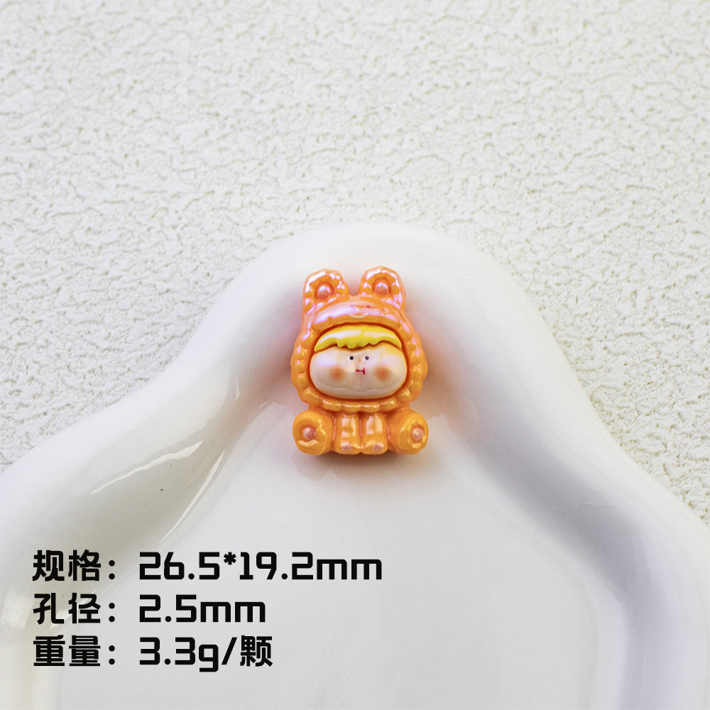Plating Pop Mart Lilith Resin Beads Glossy Animal Hoodie 10pcs 13