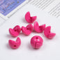 Solid Color Snap-fit Half Sphere Acrylic Beads 12mm Glossy 100pcs 13