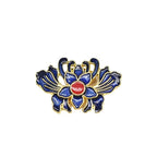 Fringed Iris Flower Metal Beads 28mm Cloisonne Enamel Zinc Alloy 10pcs 5