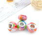 Resin Spacer Beads 14mm Rainbow Pattern 40pcs 8