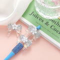 Sakura Bow Acrylic Beads Rhinestone Translucent 10pcs 6