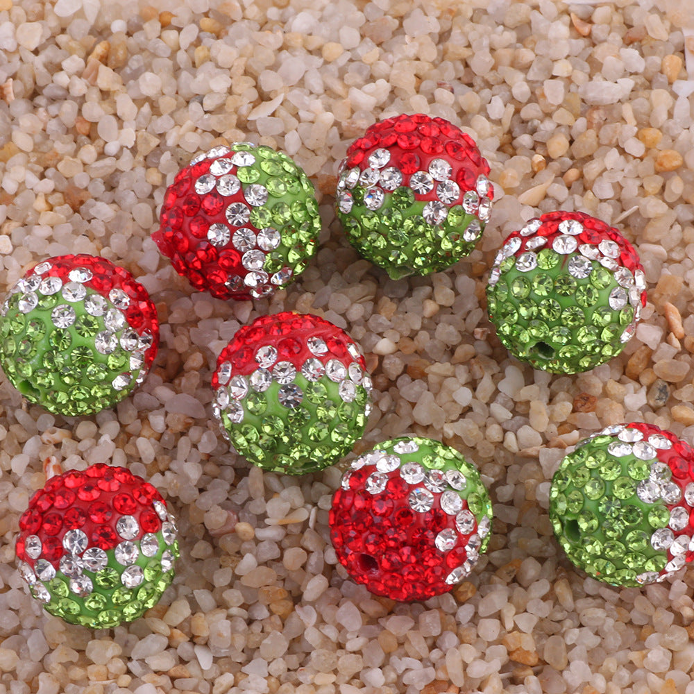 Full Rhinestone Ball Rhinestone Beads 16mm Watermelon Polymer Clay 10pcs 4