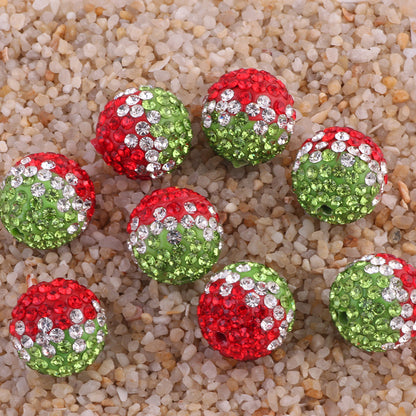 Full Rhinestone Ball Rhinestone Beads 16mm Watermelon Polymer Clay 10pcs 4