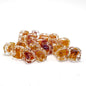 Lampwork Glass Beads Square 9.6x10.6mm Ripple Texture Dyed Core 10pcs 10