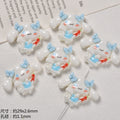 3D Enamel Character Resin Beads Glossy Pastel 2pcs 6