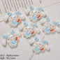3D Enamel Character Resin Beads Glossy Pastel 2pcs 6