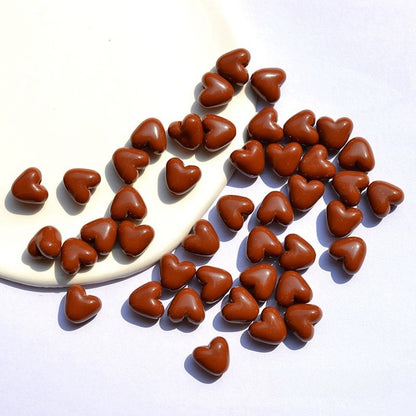 Glow Puffy Heart Acrylic Beads 11mm Colorful Glow in Dark 50pcs 11