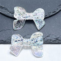 Plating Crackle Butterfly Bow Acrylic Beads 22x32mm Translucent Pastel 100pcs 6