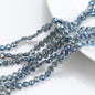 Electroplated Heart Glass Beads 8mm Transparent Mixed Colors 50pcs 9