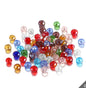 Faceted Glass Beads 8mm Transparent Multicolor 70pcs 32