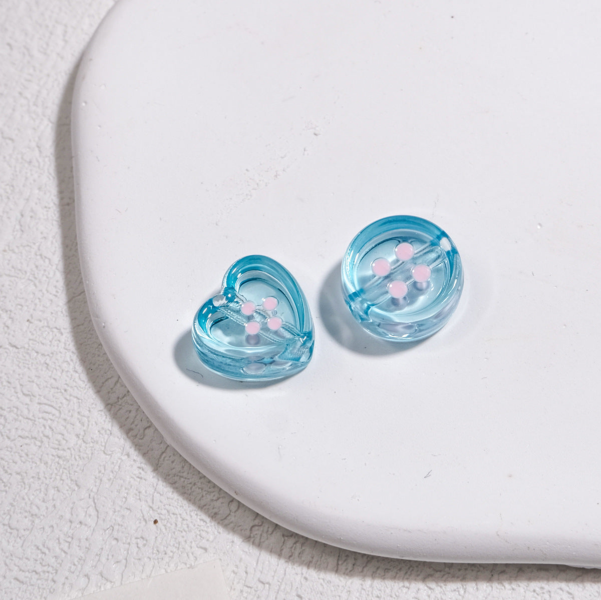 Clear Round and Heart Acrylic Beads 12mm Translucent Pastel Mixed Colors 50pcs 11