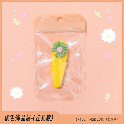 Zip Lock Bags Transparent PE Plastic Morandi Color Top Seal 10pcs 6