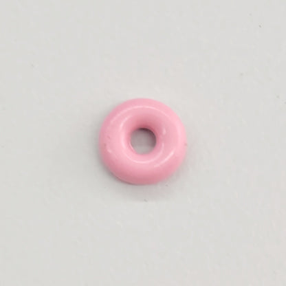 Alloy Donut Spacer Beads 5mm Baking Painted Solid Color 30pcs 4