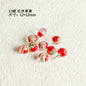 Hand Painted Transparent Glass Beads 12-14mm Christmas Series 1pc 6