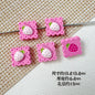 Strawberry and Mouse Metal Beads 13mm Pastel Painted Cookie Design 10pcs 12