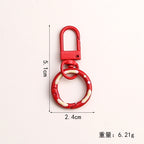 Zinc Alloy Donut Keychain Clasps Spray Painted Hand Paint 51mm 10pcs 3