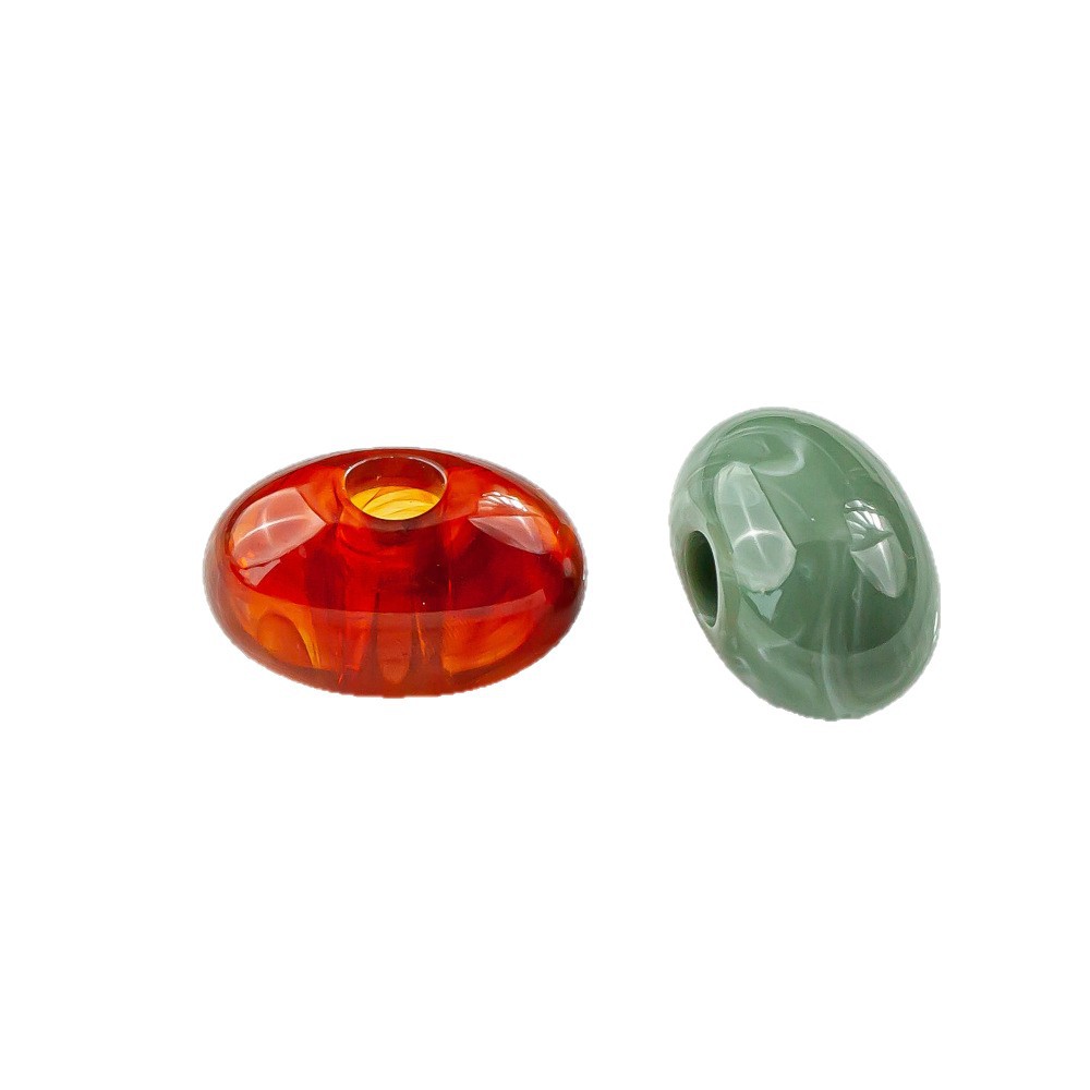 Marble Texture Oval Resin Beads 20mm Glossy Mixed Colors 20pcs 5